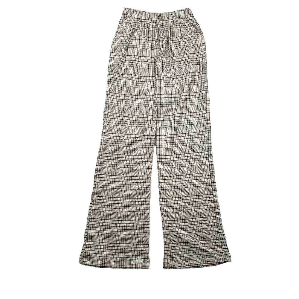 NWT Office Pants Wide Leg Plaid SO size 1